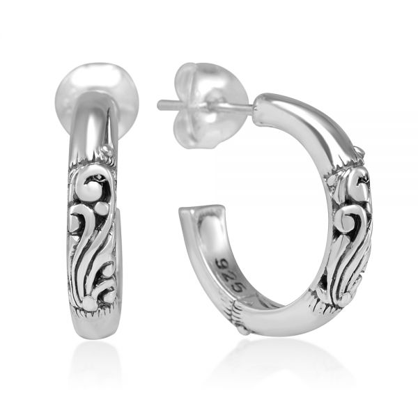 Serene Half Loop Earrings - EFIF Diamonds – EF-IF Diamond Jewellery