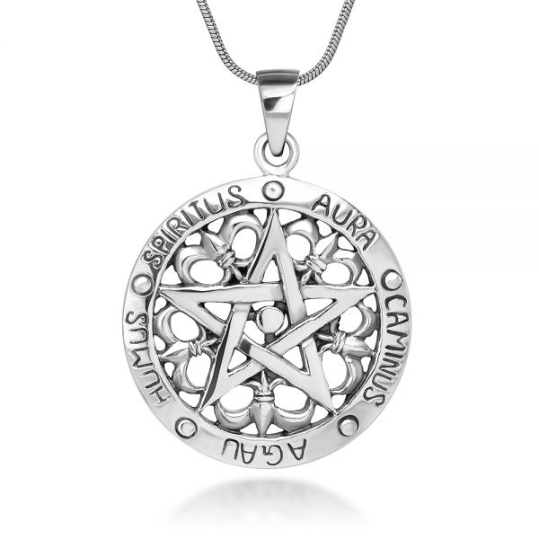 Buy YFN Pentagram Pentacle Necklace Sterling Silver Pentagram Pentacle  Pendant Necklace Celtic Star Moon Wiccan Jewelry Gifts for Women Men Online  at desertcartINDIA