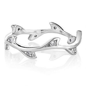 925 Sterling Silver Cubic Zirconia CZ Infinity Olive Branches Band Ring Jewelry Size 6, 7, 8