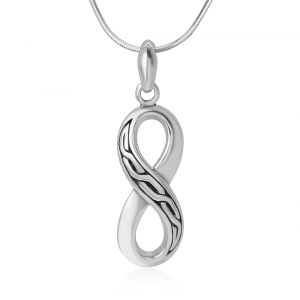 SUVANI 925 Sterling Silver Celtic Infinity Endless Love Symbol Pendant Necklace for Women, 18" Chain