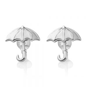 SUVANI 925 Sterling Silver Lovely Little Umbrella Post Stud Earrings 11 mm, Jewelry for Women and Girls
