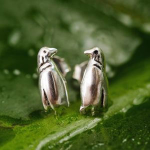 925 Sterling Silver Little Penguin 12 mm Post Stud Earrings