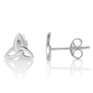 925 Sterling Silver Triangle Celtic Knot 10 mm Post Stud Earrings