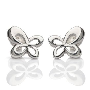 925 Sterling Silver Tiny Butterfly 8 mm Post Stud Earrings