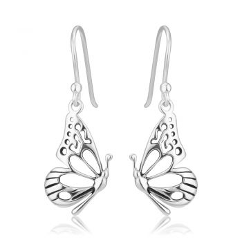 SUVANI 925 Sterling Silver Open Half Butterfly Wing Dangle Hook Earrings
