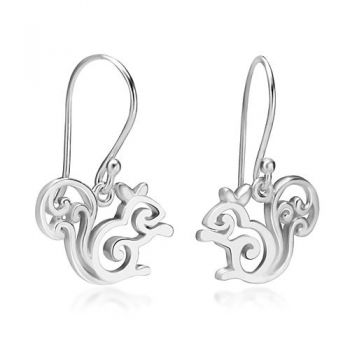 925 Sterling Silver Little Squirrel Dangle Hook Earrings  Your Price:$21.99